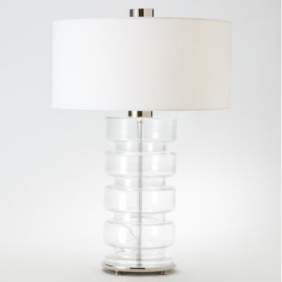 Clear Belted Table Lamp by Global Views
